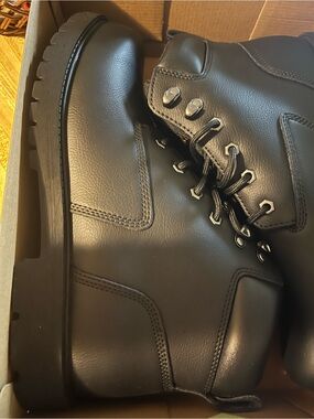 Brahma Men's Black Lace-Up Work Boots